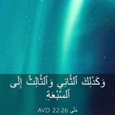 Picture 03 - مَتَّى 22:26 AVD - وَكَذَلِكَ ٱلثَّانِي - Bible Verse Picture