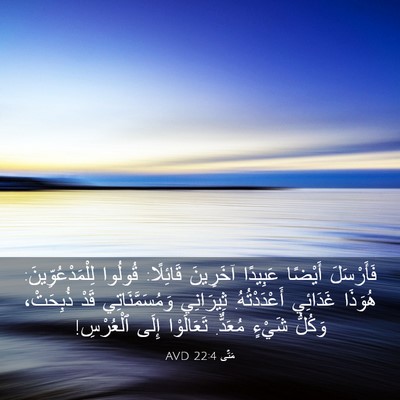 Picture 03 - مَتَّى 22:4 AVD - فَأَرْسَلَ أَيْضًا - Bible Verse Picture
