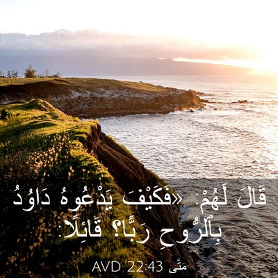 Picture 03 - مَتَّى 22:43 AVD - قَالَ لَهُمْ: «فَكَيْفَ - Bible Verse Picture