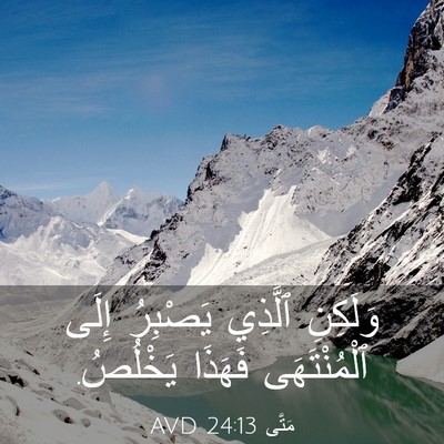Picture 03 - مَتَّى 24:13 AVD - وَلَكِنِ ٱلَّذِي يَصْبِرُ - Bible Verse Picture