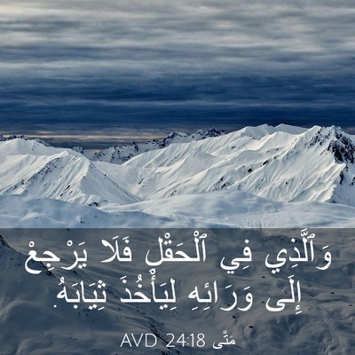 Picture 03 - مَتَّى 24:18 AVD - وَٱلَّذِي فِي ٱلْحَقْلِ - Bible Verse Picture