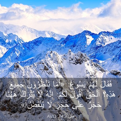 Picture 03 - مَتَّى 24:2 AVD - فَقَالَ لَهُمْ يَسُوعُ: - Bible Verse Picture
