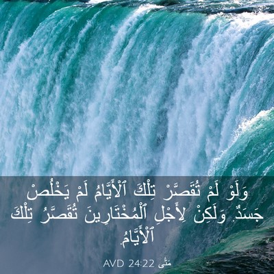 Picture 03 - مَتَّى 24:22 AVD - وَلَوْ لَمْ تُقَصَّرْ - Bible Verse Picture