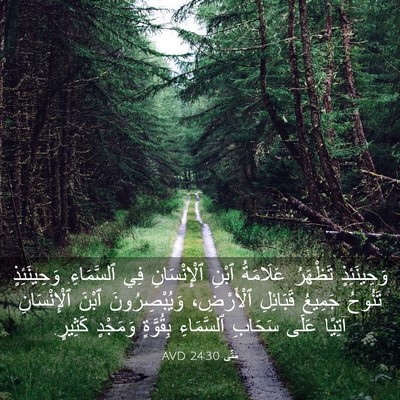 Picture 03 - مَتَّى 24:30 AVD - وَحِينَئِذٍ تَظْهَرُ - Bible Verse Picture