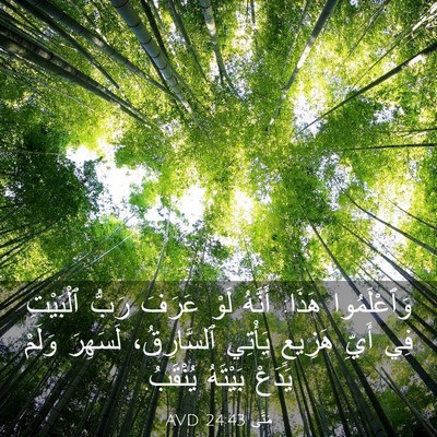 Picture 03 - مَتَّى 24:43 AVD - وَٱعْلَمُوا هَذَا: أَنَّهُ - Bible Verse Picture