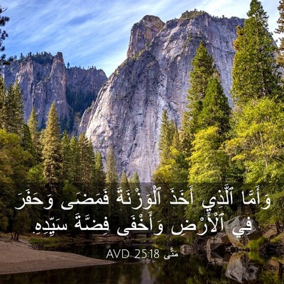 Picture 03 - مَتَّى 25:18 AVD - وَأَمَّا ٱلَّذِي أَخَذَ - Bible Verse Picture