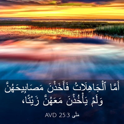 Picture 03 - مَتَّى 25:3 AVD - أَمَّا ٱلْجَاهِلَاتُ - Bible Verse Picture