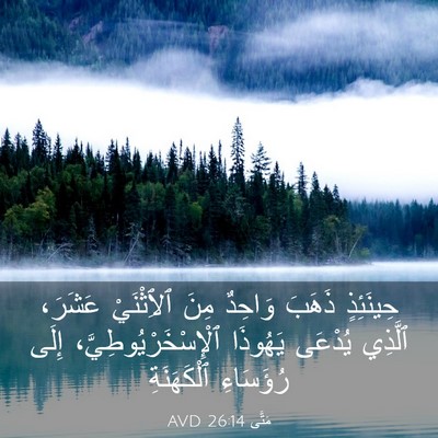Picture 03 - مَتَّى 26:14 AVD - حِينَئِذٍ ذَهَبَ وَاحِدٌ - Bible Verse Picture