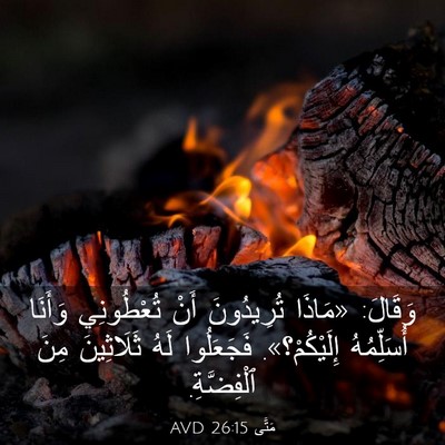 Picture 03 - مَتَّى 26:15 AVD - وَقَالَ: «مَاذَا - Bible Verse Picture