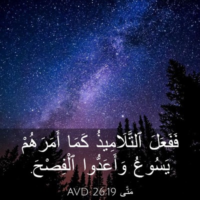 Picture 03 - مَتَّى 26:19 AVD - فَفَعَلَ ٱلتَّلَامِيذُ - Bible Verse Picture