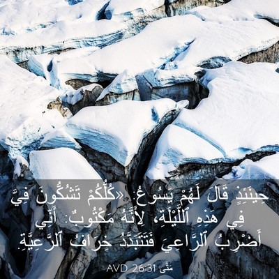 Picture 03 - مَتَّى 26:31 AVD - حِينَئِذٍ قَالَ لَهُمْ - Bible Verse Picture