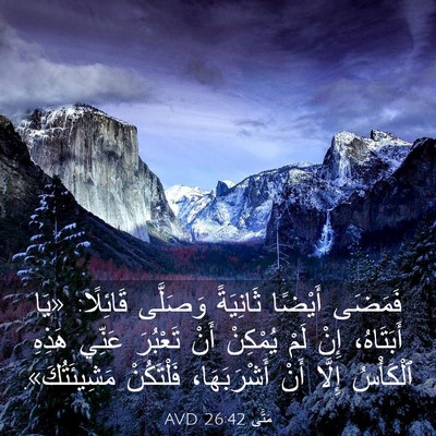 Picture 03 - مَتَّى 26:42 AVD - فَمَضَى أَيْضًا ثَانِيَةً - Bible Verse Picture