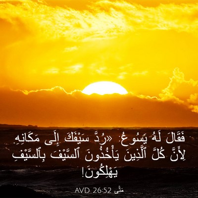 Picture 03 - مَتَّى 26:52 AVD - فَقَالَ لَهُ يَسُوعُ: - Bible Verse Picture