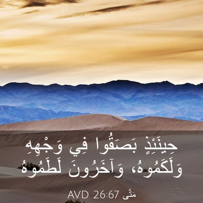 Picture 03 - مَتَّى 26:67 AVD - حِينَئِذٍ بَصَقُوا فِي - Bible Verse Picture