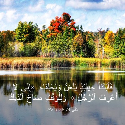 Picture 03 - مَتَّى 26:74 AVD - فَٱبْتَدَأَ حِينَئِذٍ - Bible Verse Picture