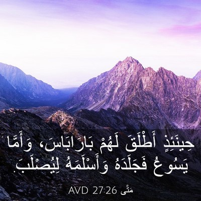 Picture 03 - مَتَّى 27:26 AVD - حِينَئِذٍ أَطْلَقَ لَهُمْ - Bible Verse Picture