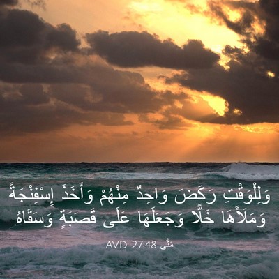Picture 03 - مَتَّى 27:48 AVD - وَلِلْوَقْتِ رَكَضَ - Bible Verse Picture