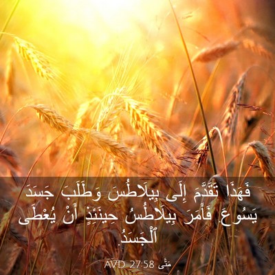 Picture 03 - مَتَّى 27:58 AVD - فَهَذَا تَقَدَّمَ إِلَى - Bible Verse Picture