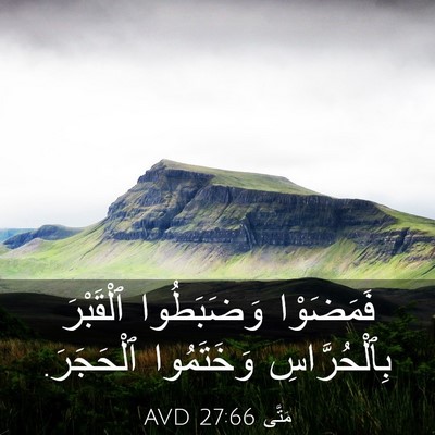Picture 03 - مَتَّى 27:66 AVD - فَمَضَوْا وَضَبَطُوا - Bible Verse Picture