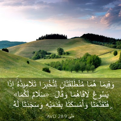 Picture 03 - مَتَّى 28:9 AVD - وَفِيمَا هُمَا - Bible Verse Picture