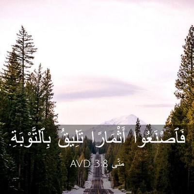 Picture 03 - مَتَّى 3:8 AVD - فَٱصْنَعُوا أَثْمَارًا - Bible Verse Picture