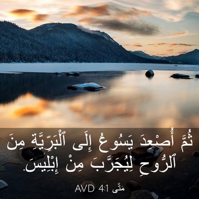 Picture 03 - مَتَّى 4:1 AVD - ثُمَّ أُصْعِدَ يَسُوعُ - Bible Verse Picture