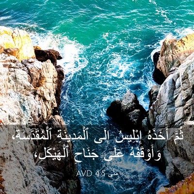 Picture 03 - مَتَّى 4:5 AVD - ثُمَّ أَخَذَهُ إِبْلِيسُ - Bible Verse Picture