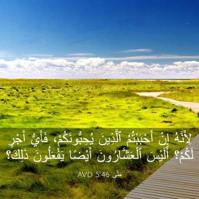 Picture 03 - مَتَّى 5:46 AVD - لِأَنَّهُ إِنْ - Bible Verse Picture