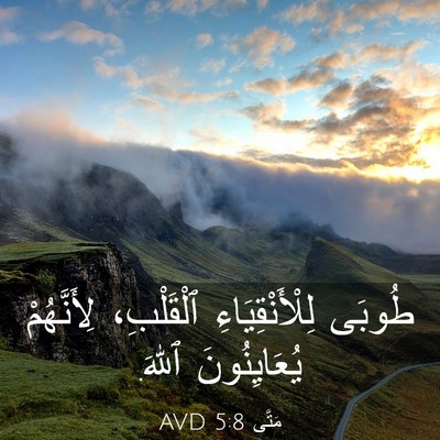 Picture 03 - مَتَّى 5:8 AVD - طُوبَى لِلْأَنْقِيَاءِ - Bible Verse Picture