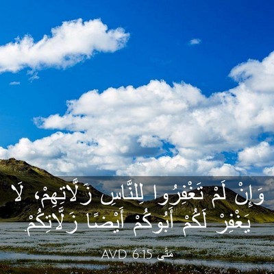 Picture 03 - مَتَّى 6:15 AVD - وَإِنْ لَمْ تَغْفِرُوا - Bible Verse Picture
