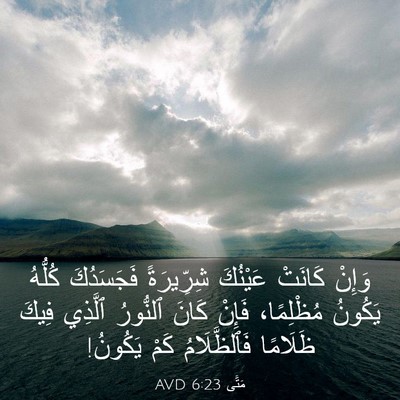 Picture 03 - مَتَّى 6:23 AVD - وَإِنْ كَانَتْ عَيْنُكَ - Bible Verse Picture