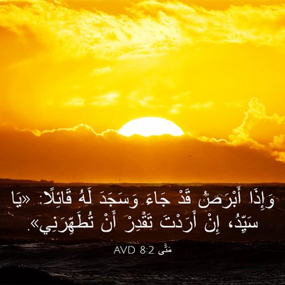 Picture 03 - مَتَّى 8:2 AVD - وَإِذَا أَبْرَصُ قَدْ - Bible Verse Picture