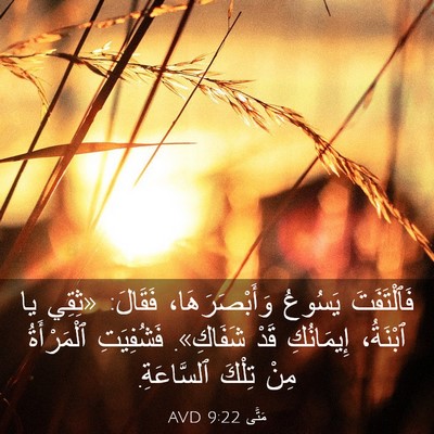 Picture 03 - مَتَّى 9:22 AVD - فَٱلْتَفَتَ يَسُوعُ - Bible Verse Picture