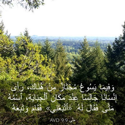 Picture 03 - مَتَّى 9:9 AVD - وَفِيمَا يَسُوعُ - Bible Verse Picture