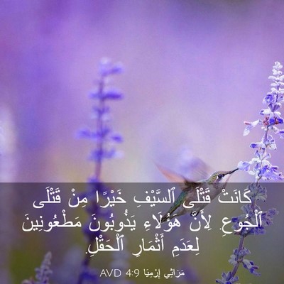 Picture 03 - مَرَاثِي إِرْمِيَا 4:9 AVD - كَانَتْ قَتْلَى ٱلسَّيْفِ - Bible Verse Picture