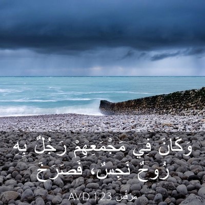 Picture 03 - مَرْقُس 1:23 AVD - وَكَانَ فِي مَجْمَعِهِمْ - Bible Verse Picture