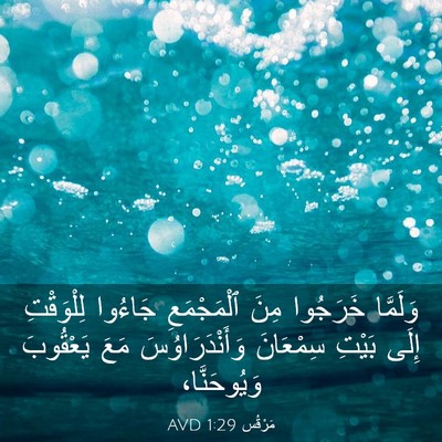 Picture 03 - مَرْقُس 1:29 AVD - وَلَمَّا خَرَجُوا مِنَ - Bible Verse Picture
