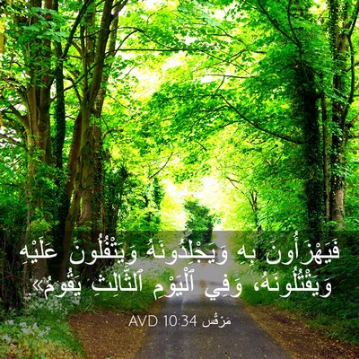 Picture 03 - مَرْقُس 10:34 AVD - فَيَهْزَأُونَ بِهِ - Bible Verse Picture