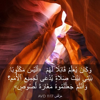 Picture 03 - مَرْقُس 11:17 AVD - وَكَانَ يُعَلِّمُ - Bible Verse Picture