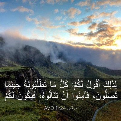 Picture 03 - مَرْقُس 11:24 AVD - لِذَلِكَ أَقُولُ لَكُمْ: - Bible Verse Picture
