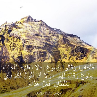 Picture 03 - مَرْقُس 11:33 AVD - فَأَجَابُوا وَقَالوا - Bible Verse Picture