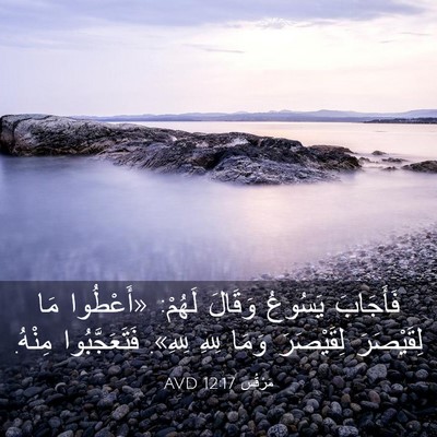 Picture 03 - مَرْقُس 12:17 AVD - فَأَجَابَ يَسُوعُ وَقَالَ - Bible Verse Picture