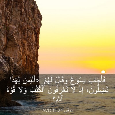 Picture 03 - مَرْقُس 12:24 AVD - فَأَجَابَ يَسُوعُ وقَالَ - Bible Verse Picture