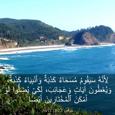 Picture 03 - مَرْقُس 13:22 AVD - لِأَنَّهُ سَيَقُومُ - Bible Verse Picture