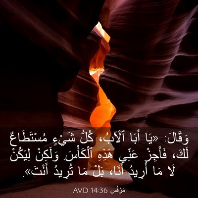 Picture 03 - مَرْقُس 14:36 AVD - وَقَالَ: «يَا أَبَا - Bible Verse Picture