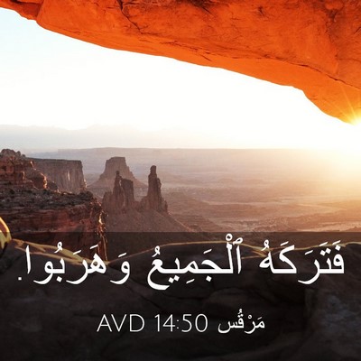 Picture 03 - مَرْقُس 14:50 AVD - فَتَرَكَهُ ٱلْجَمِيعُ - Bible Verse Picture