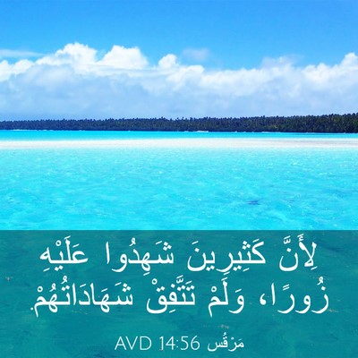 Picture 03 - مَرْقُس 14:56 AVD - لِأَنَّ كَثِيرِينَ - Bible Verse Picture