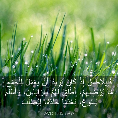 Picture 03 - مَرْقُس 15:15 AVD - فَبِيلَاطُسُ إِذْ كَانَ - Bible Verse Picture