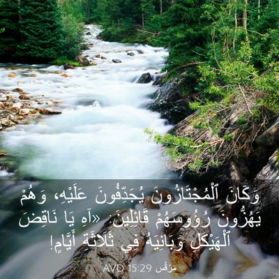 Picture 03 - مَرْقُس 15:29 AVD - وَكَانَ ٱلْمُجْتَازُونَ - Bible Verse Picture