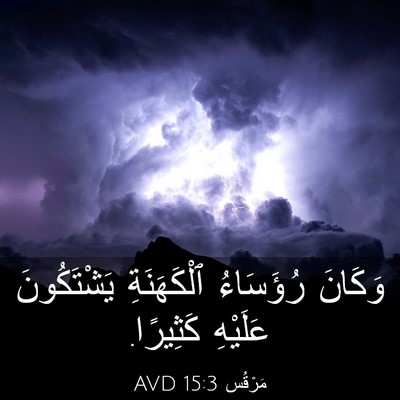 Picture 03 - مَرْقُس 15:3 AVD - وَكَانَ رُؤَسَاءُ - Bible Verse Picture